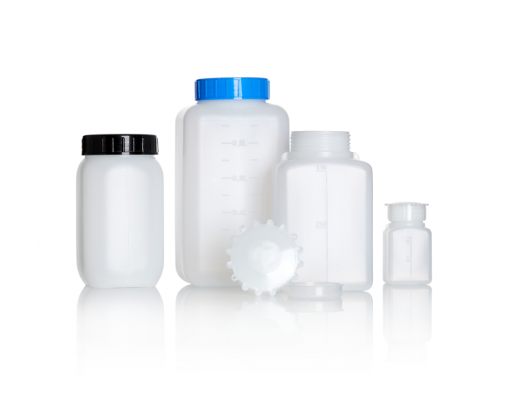 AZLON®, carré, gradué, bouchon, PEHD, 250 ml (x10)